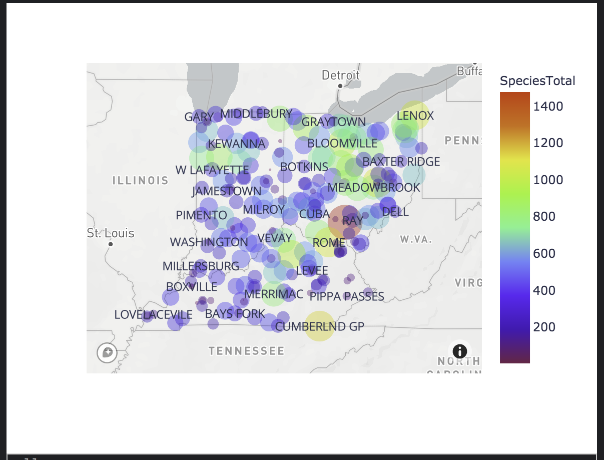 An image of a map of census data from the app